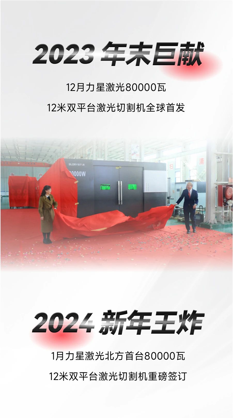 開年第一彈！北方首臺80000瓦光纖激光切割機落定，力星激光成就客戶加工之wang！